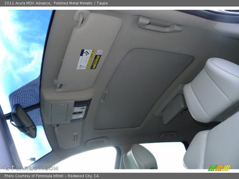 Polished Metal Metallic / Taupe 2011 Acura MDX Advance