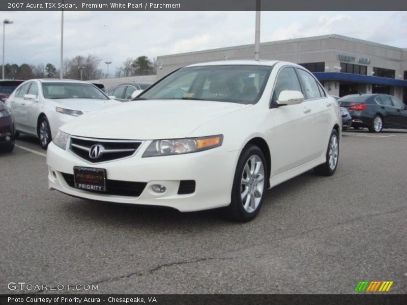 Premium White Pearl / Parchment 2007 Acura TSX Sedan