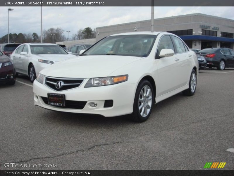 Premium White Pearl / Parchment 2007 Acura TSX Sedan
