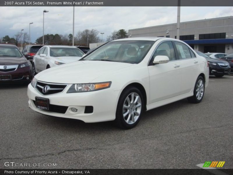 Premium White Pearl / Parchment 2007 Acura TSX Sedan
