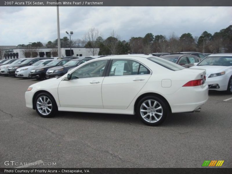 Premium White Pearl / Parchment 2007 Acura TSX Sedan