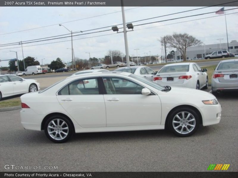 Premium White Pearl / Parchment 2007 Acura TSX Sedan