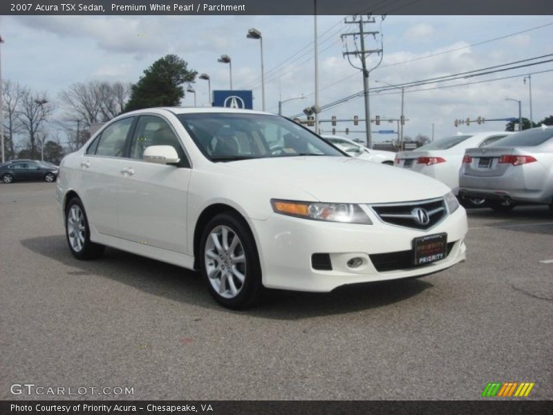 Premium White Pearl / Parchment 2007 Acura TSX Sedan