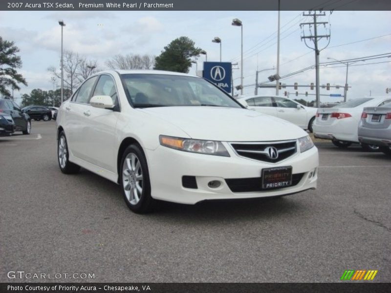 Premium White Pearl / Parchment 2007 Acura TSX Sedan
