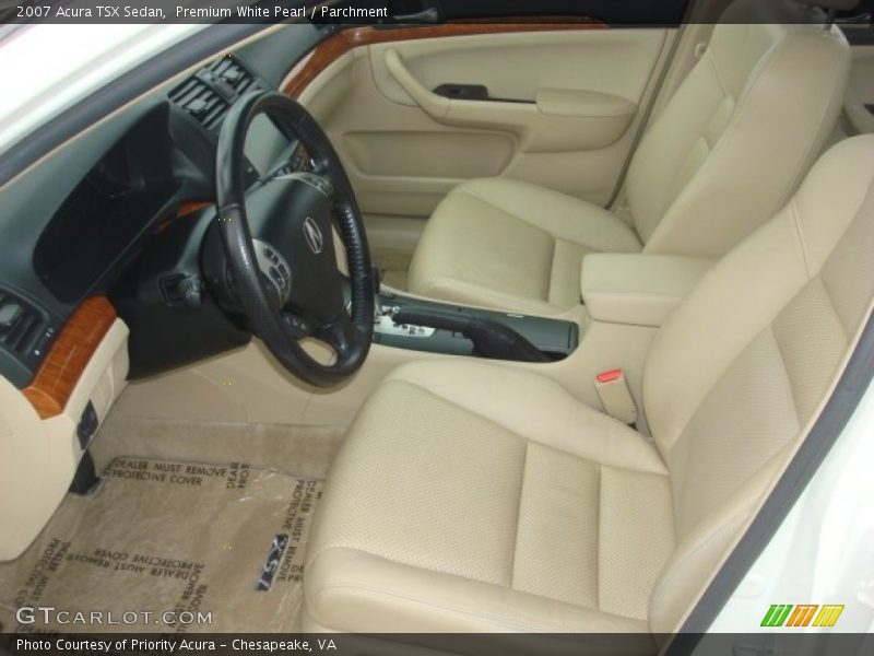 Premium White Pearl / Parchment 2007 Acura TSX Sedan