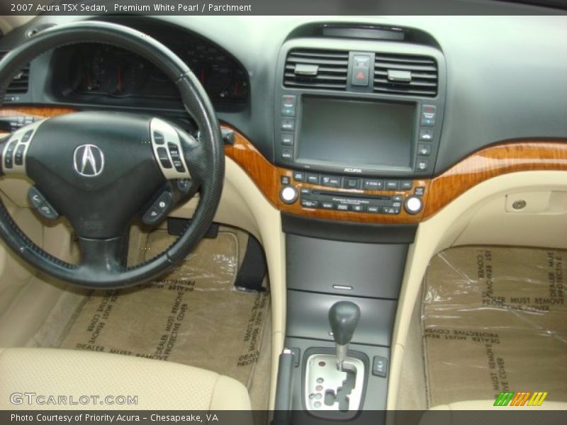 Premium White Pearl / Parchment 2007 Acura TSX Sedan