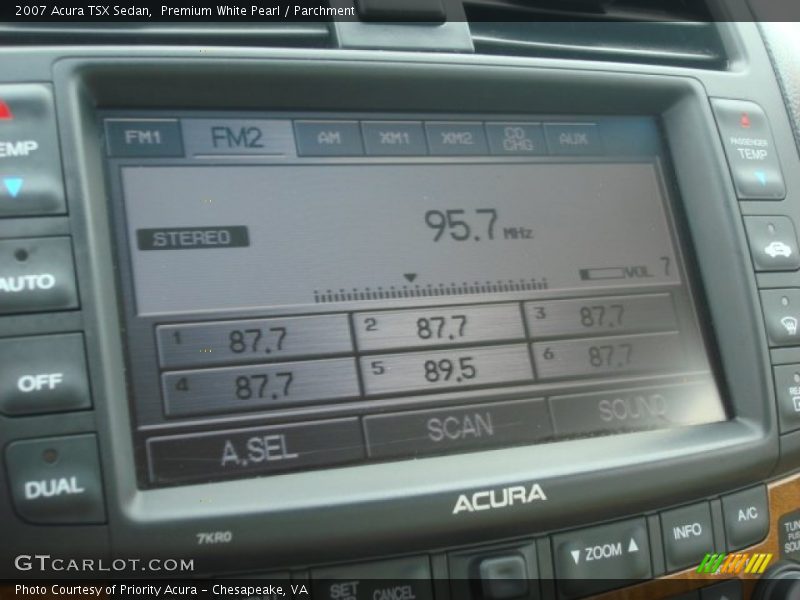 Premium White Pearl / Parchment 2007 Acura TSX Sedan