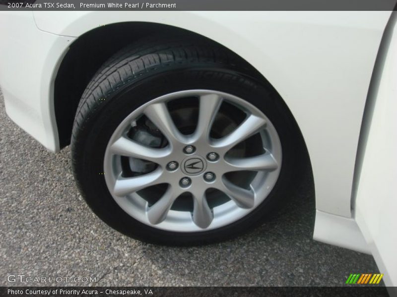 Premium White Pearl / Parchment 2007 Acura TSX Sedan