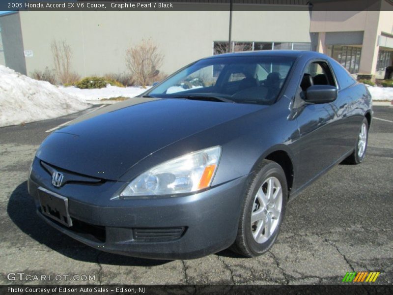 Graphite Pearl / Black 2005 Honda Accord EX V6 Coupe