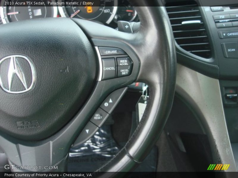 Palladium Metallic / Ebony 2010 Acura TSX Sedan