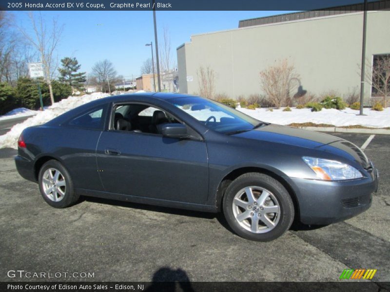 Graphite Pearl / Black 2005 Honda Accord EX V6 Coupe