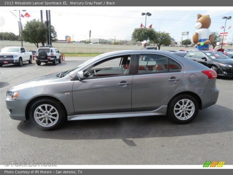 Mercury Gray Pearl / Black 2013 Mitsubishi Lancer Sportback ES