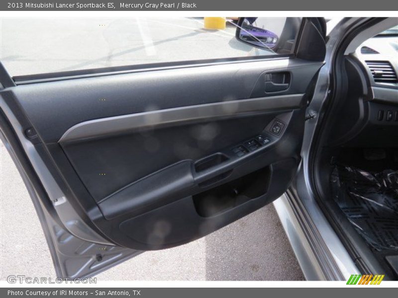 Mercury Gray Pearl / Black 2013 Mitsubishi Lancer Sportback ES