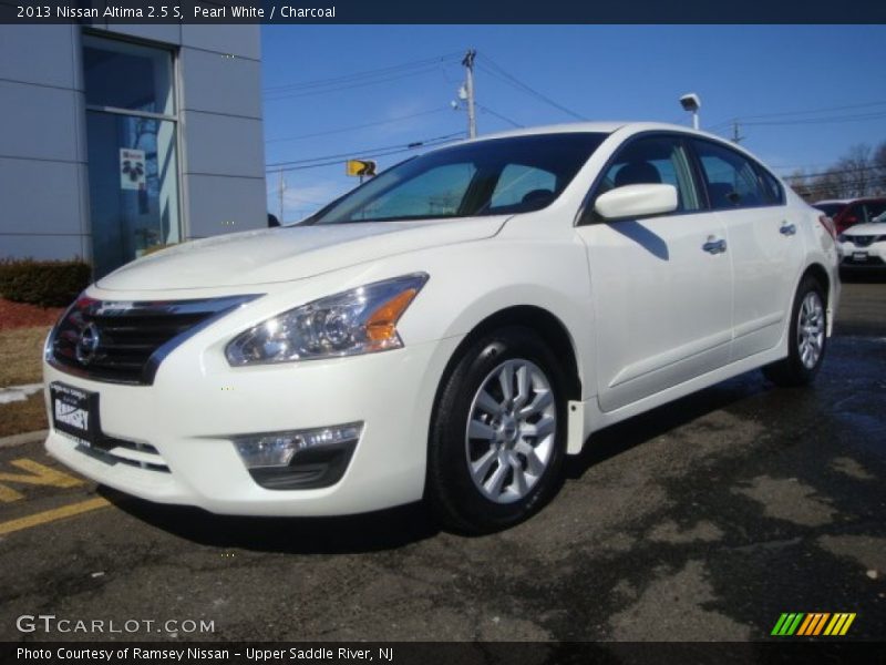 Pearl White / Charcoal 2013 Nissan Altima 2.5 S