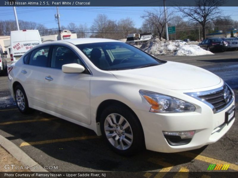 Pearl White / Charcoal 2013 Nissan Altima 2.5 S