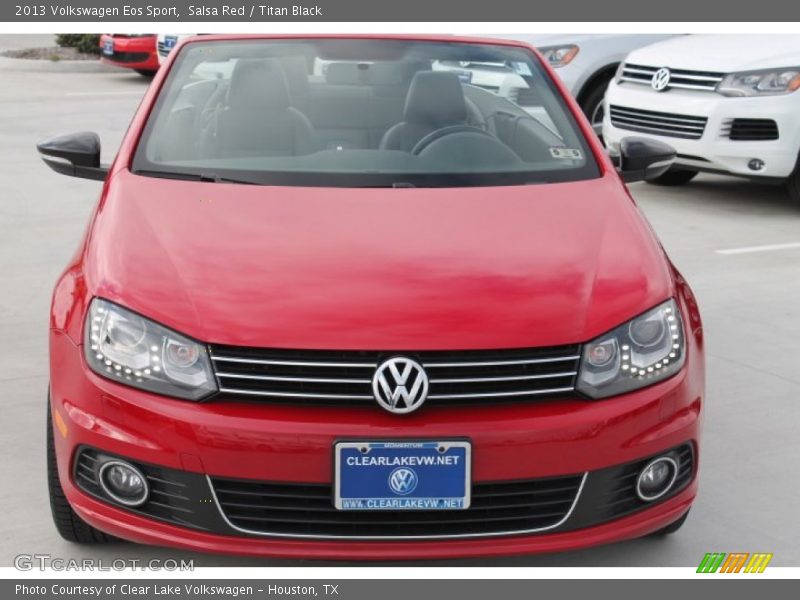 Salsa Red / Titan Black 2013 Volkswagen Eos Sport