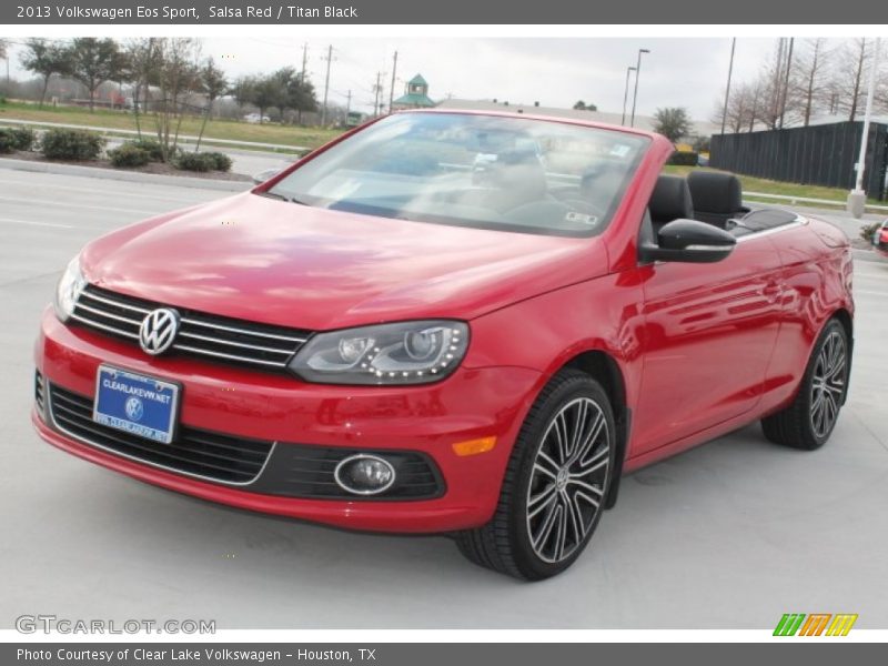 Salsa Red / Titan Black 2013 Volkswagen Eos Sport