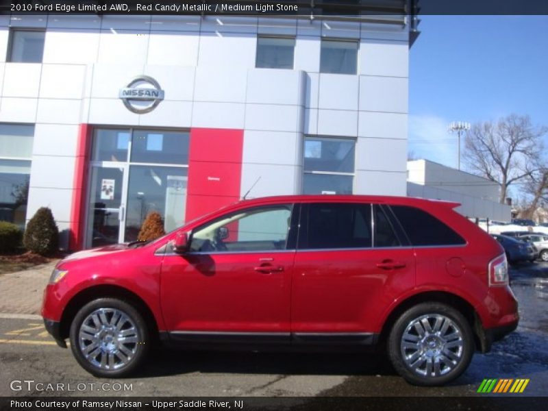 Red Candy Metallic / Medium Light Stone 2010 Ford Edge Limited AWD