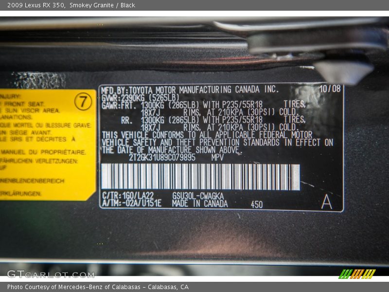 1G0 - 2009 Lexus RX 350
