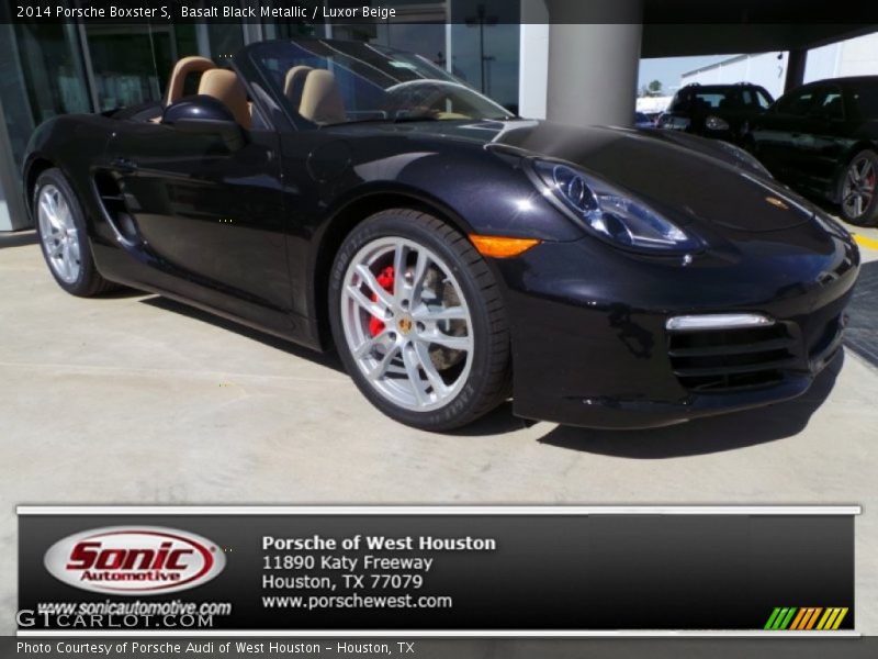 Basalt Black Metallic / Luxor Beige 2014 Porsche Boxster S