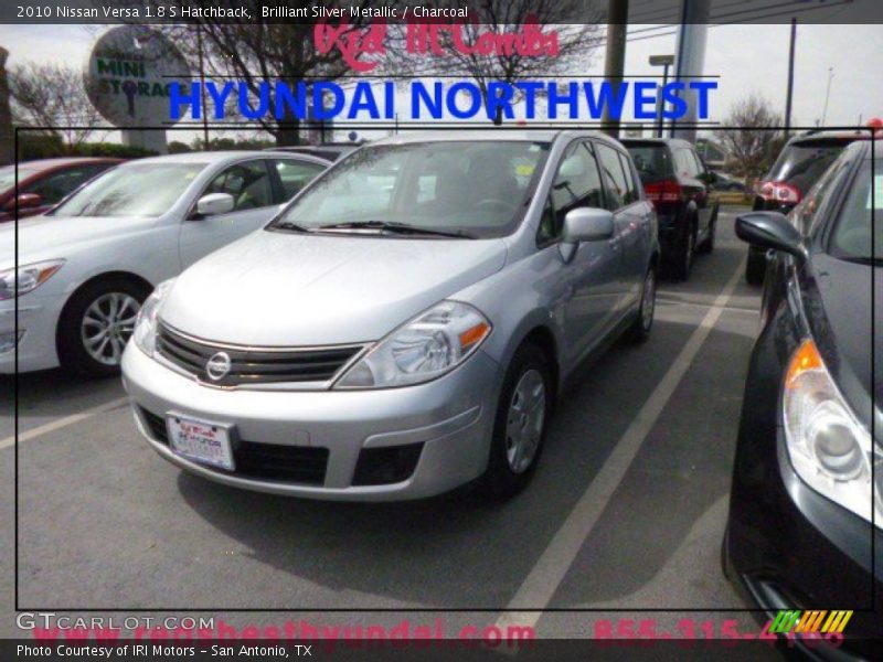 Brilliant Silver Metallic / Charcoal 2010 Nissan Versa 1.8 S Hatchback