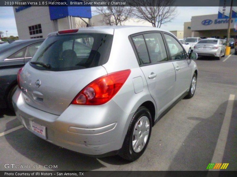 Brilliant Silver Metallic / Charcoal 2010 Nissan Versa 1.8 S Hatchback