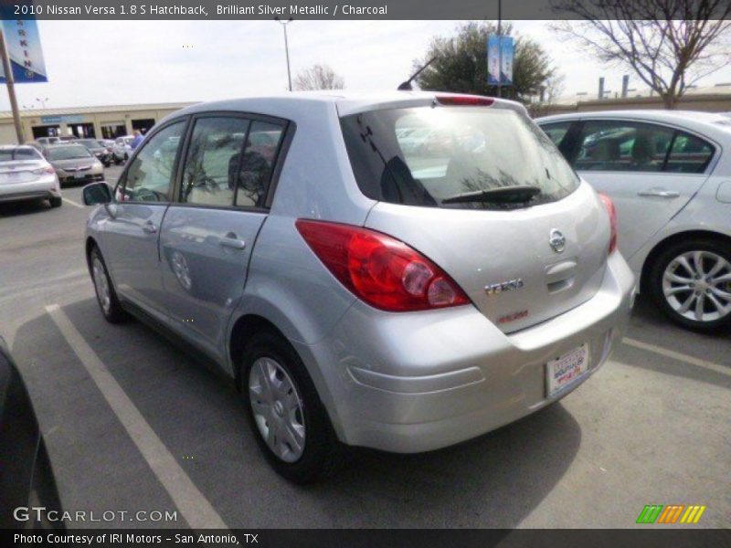 Brilliant Silver Metallic / Charcoal 2010 Nissan Versa 1.8 S Hatchback