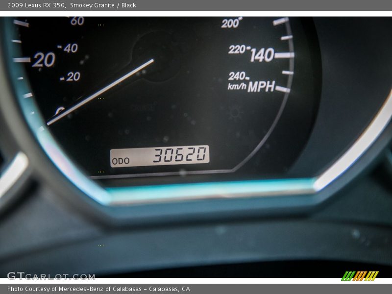 Smokey Granite / Black 2009 Lexus RX 350