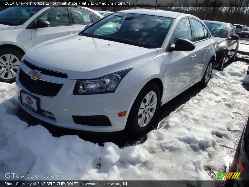 Summit White / Jet Black/Medium Titanium 2014 Chevrolet Cruze LS