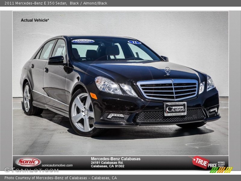 Black / Almond/Black 2011 Mercedes-Benz E 350 Sedan