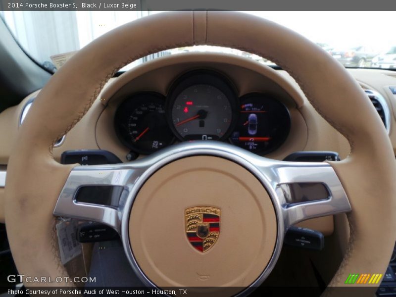 Black / Luxor Beige 2014 Porsche Boxster S