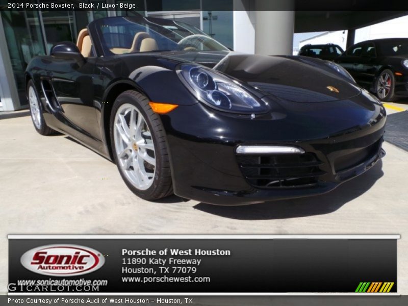 Black / Luxor Beige 2014 Porsche Boxster