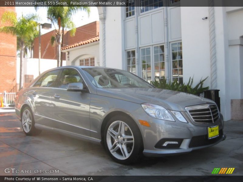 Palladium Silver Metallic / Black 2011 Mercedes-Benz E 550 Sedan