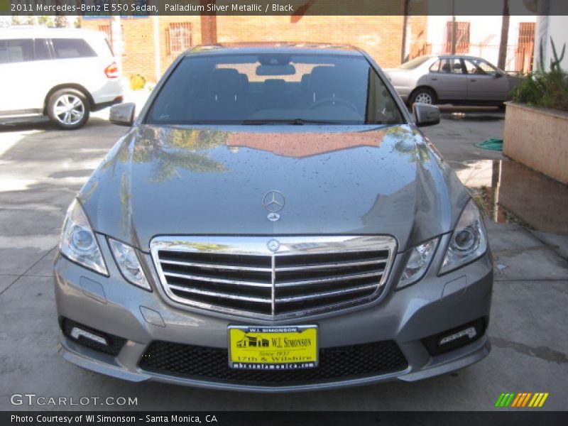 Palladium Silver Metallic / Black 2011 Mercedes-Benz E 550 Sedan