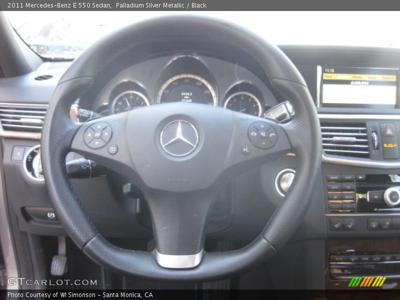 Palladium Silver Metallic / Black 2011 Mercedes-Benz E 550 Sedan