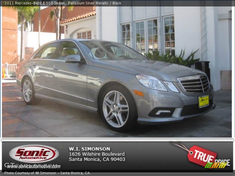 Palladium Silver Metallic / Black 2011 Mercedes-Benz E 550 Sedan