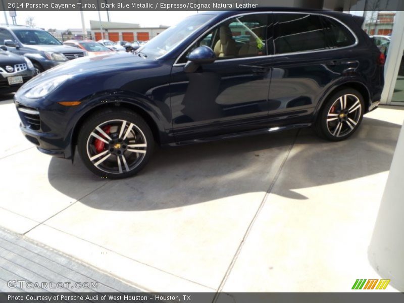 Dark Blue Metallic / Espresso/Cognac Natural Leather 2014 Porsche Cayenne Turbo