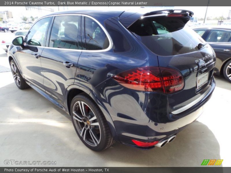 Dark Blue Metallic / Espresso/Cognac Natural Leather 2014 Porsche Cayenne Turbo