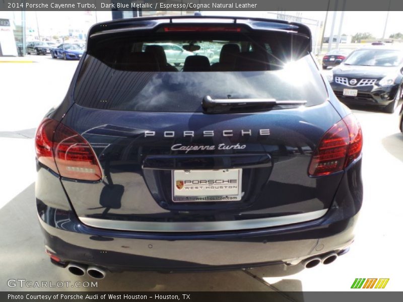 Dark Blue Metallic / Espresso/Cognac Natural Leather 2014 Porsche Cayenne Turbo
