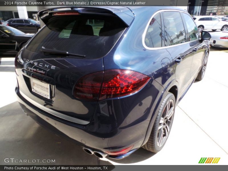 Dark Blue Metallic / Espresso/Cognac Natural Leather 2014 Porsche Cayenne Turbo