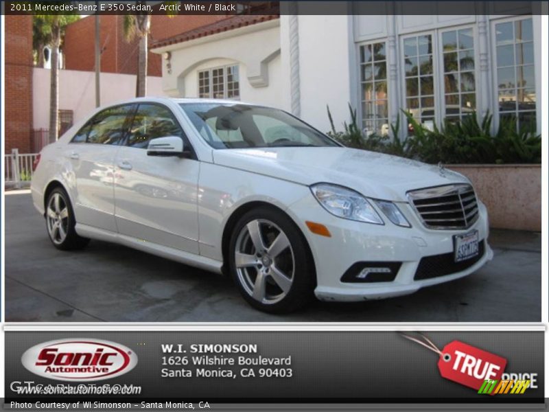 Arctic White / Black 2011 Mercedes-Benz E 350 Sedan