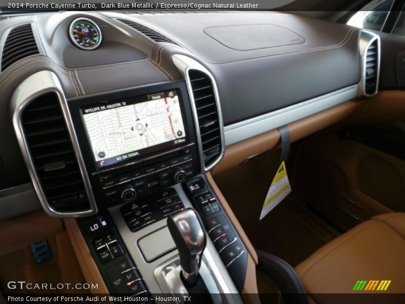 Dark Blue Metallic / Espresso/Cognac Natural Leather 2014 Porsche Cayenne Turbo
