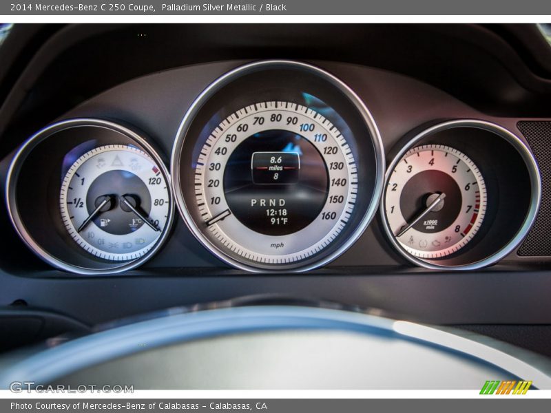 Palladium Silver Metallic / Black 2014 Mercedes-Benz C 250 Coupe