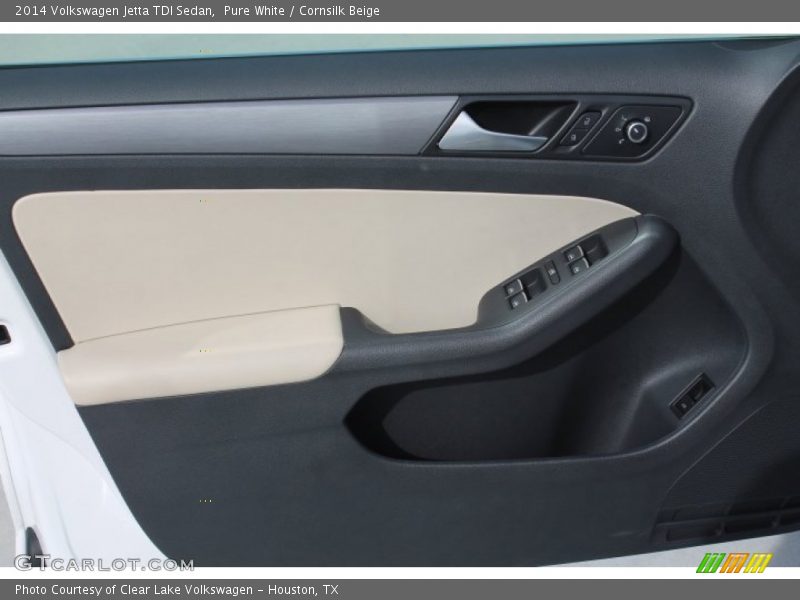 Pure White / Cornsilk Beige 2014 Volkswagen Jetta TDI Sedan