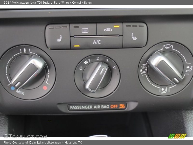 Pure White / Cornsilk Beige 2014 Volkswagen Jetta TDI Sedan