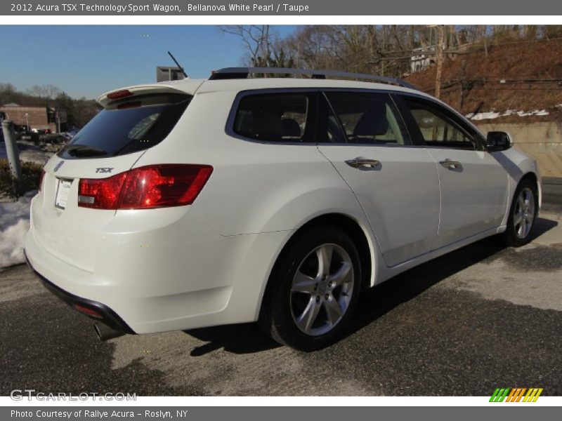 Bellanova White Pearl / Taupe 2012 Acura TSX Technology Sport Wagon