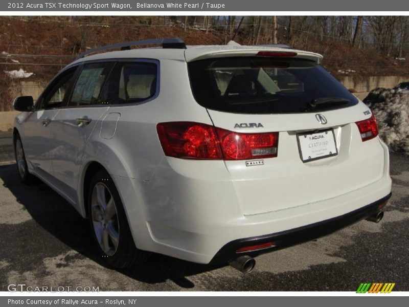 Bellanova White Pearl / Taupe 2012 Acura TSX Technology Sport Wagon