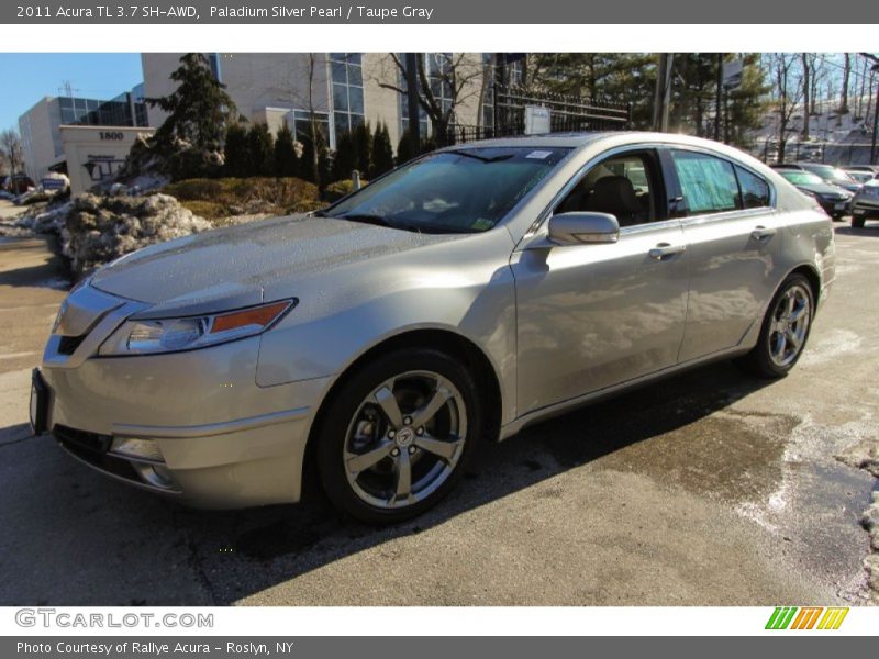 Paladium Silver Pearl / Taupe Gray 2011 Acura TL 3.7 SH-AWD