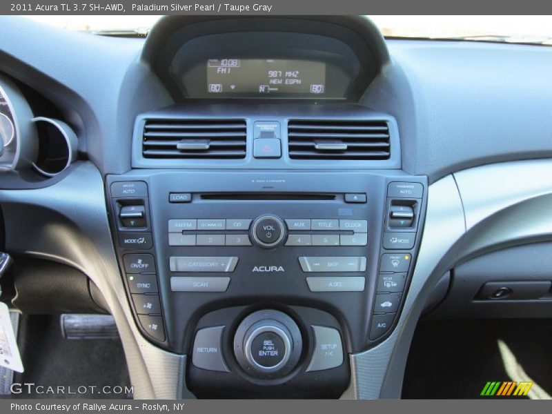 Paladium Silver Pearl / Taupe Gray 2011 Acura TL 3.7 SH-AWD