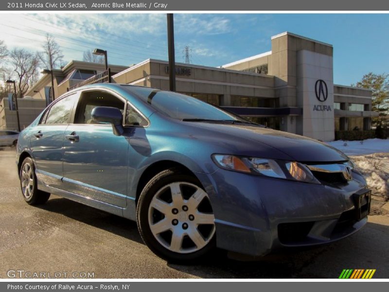 Atomic Blue Metallic / Gray 2011 Honda Civic LX Sedan